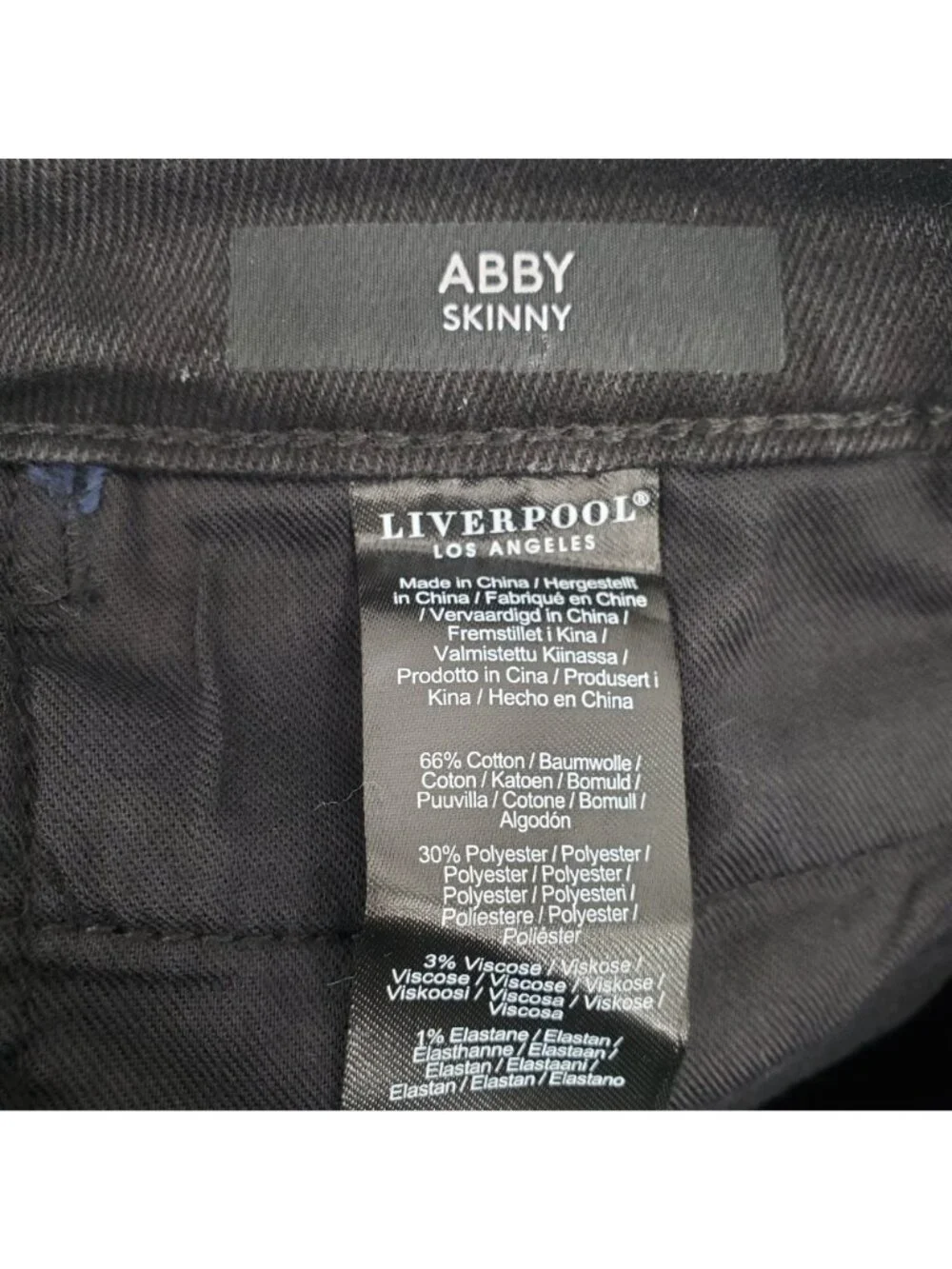 Liverpool Abby Skinny Welt Pocket Jean Denim Pants Size 4 NWT Faded Black